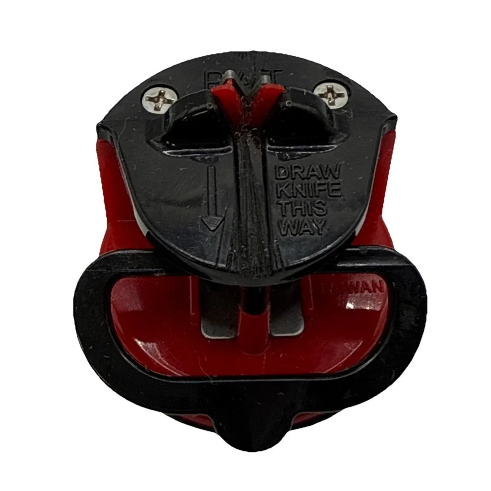 (Red)Knife‎ Sharpener Manual Scissor Sharpener Knife Sharpening Tool With US